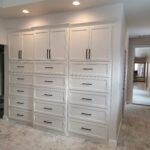 Extensive bedroom storage and closet compartments