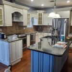 New Remolded kitchen with classic cabinetry and large kitchen island