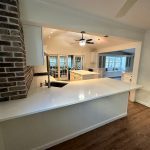 newly finished countertop in modern kitchen